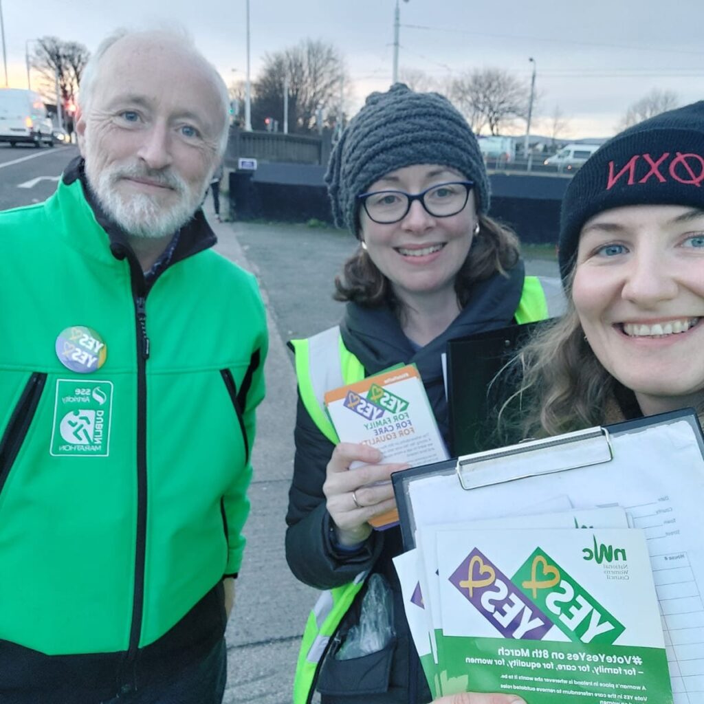 Canvassing for a YesYes vote in Inchicore